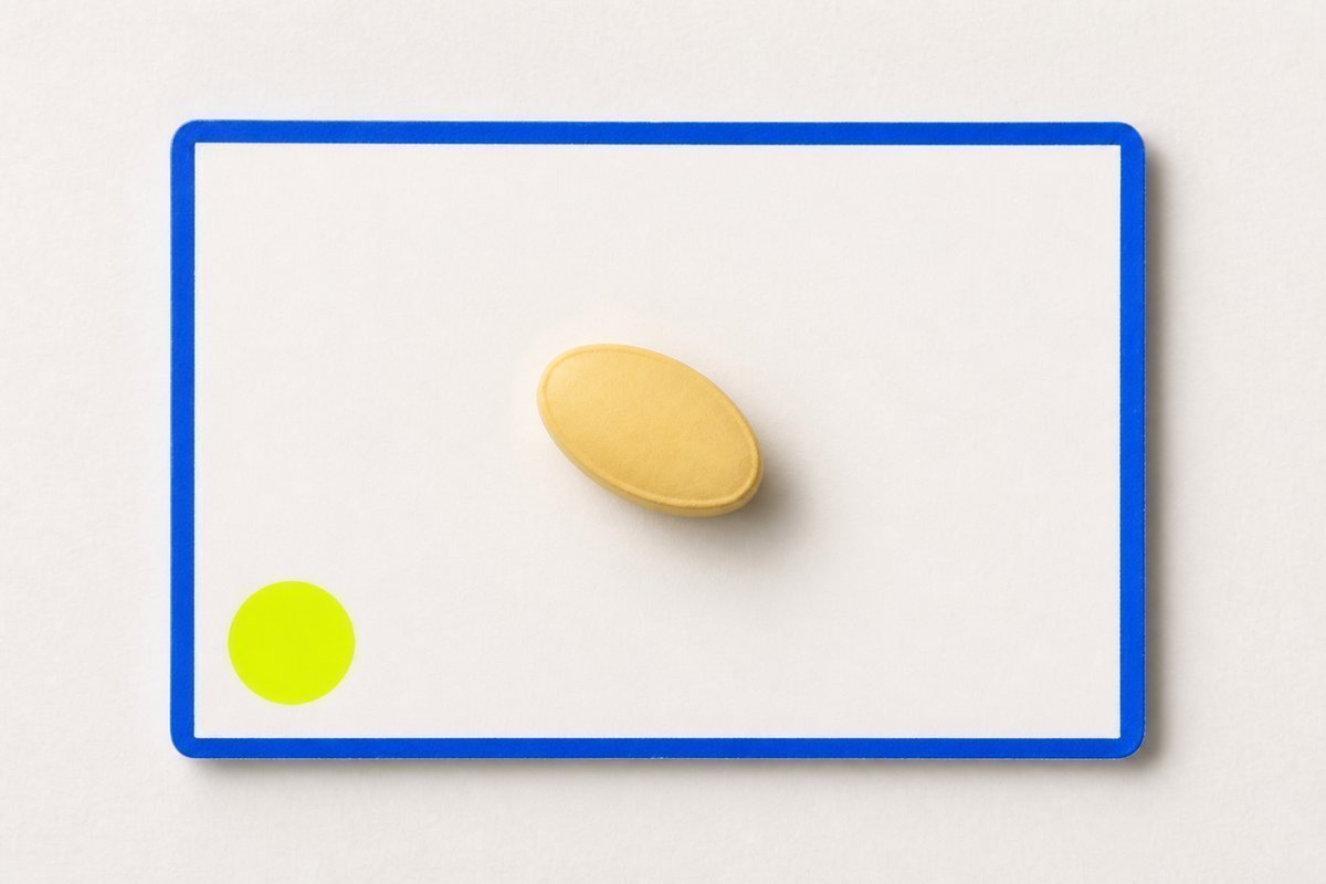 Bone review card, cobalt edge, lime chip: same clock hour, daily tablet on the sill