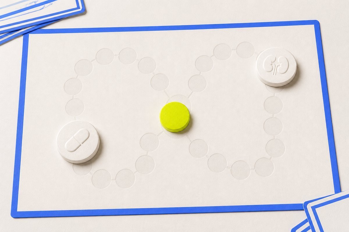 Bone review card, cobalt edge, lime chip: NSAID far from ACE