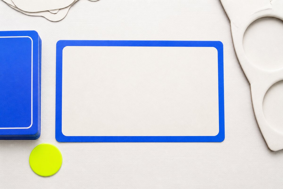 Bone review card, cobalt edge, lime chip: empty meal slot