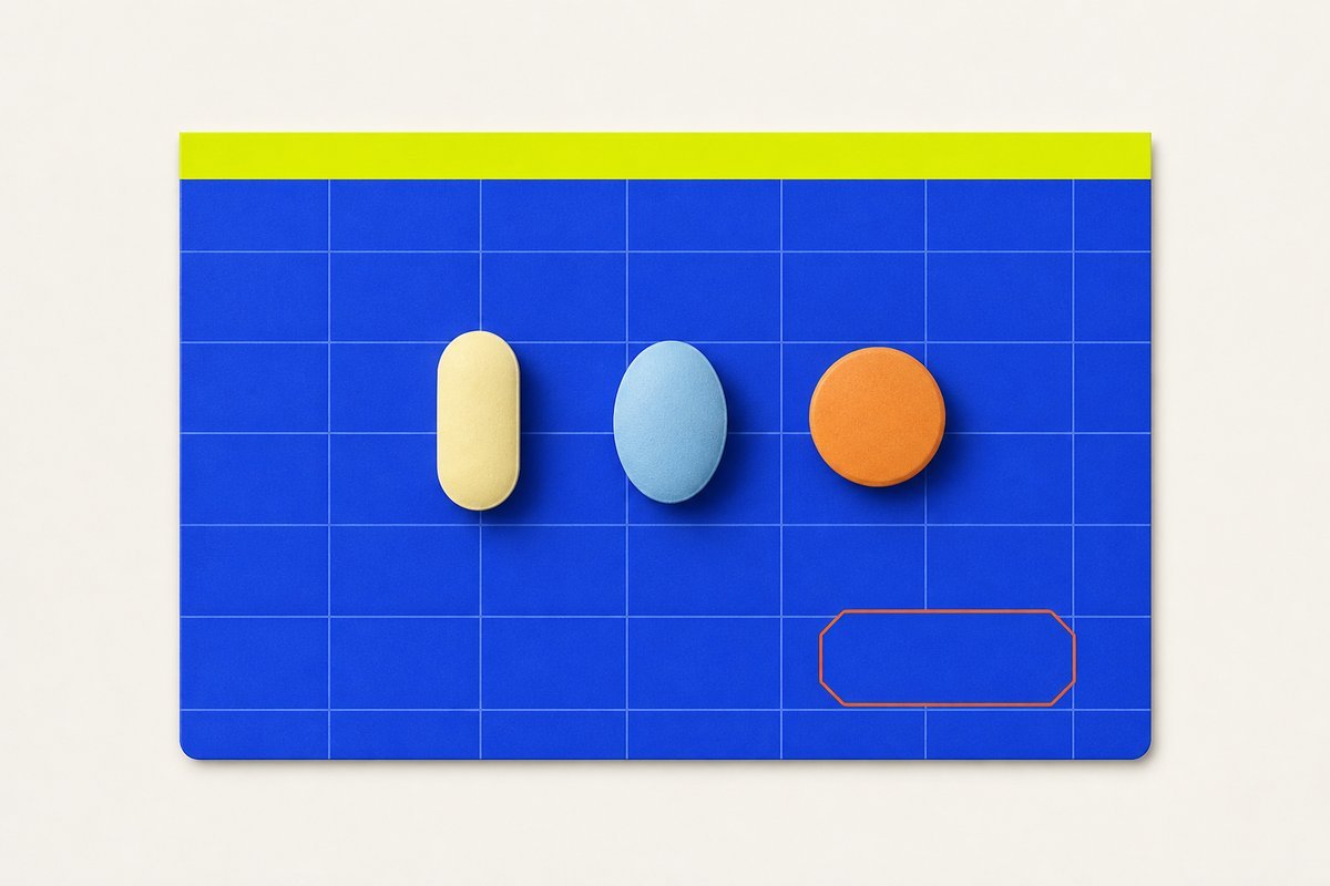 Daily Cialis, Viagra ladder, and Levitra range on a cobalt match board