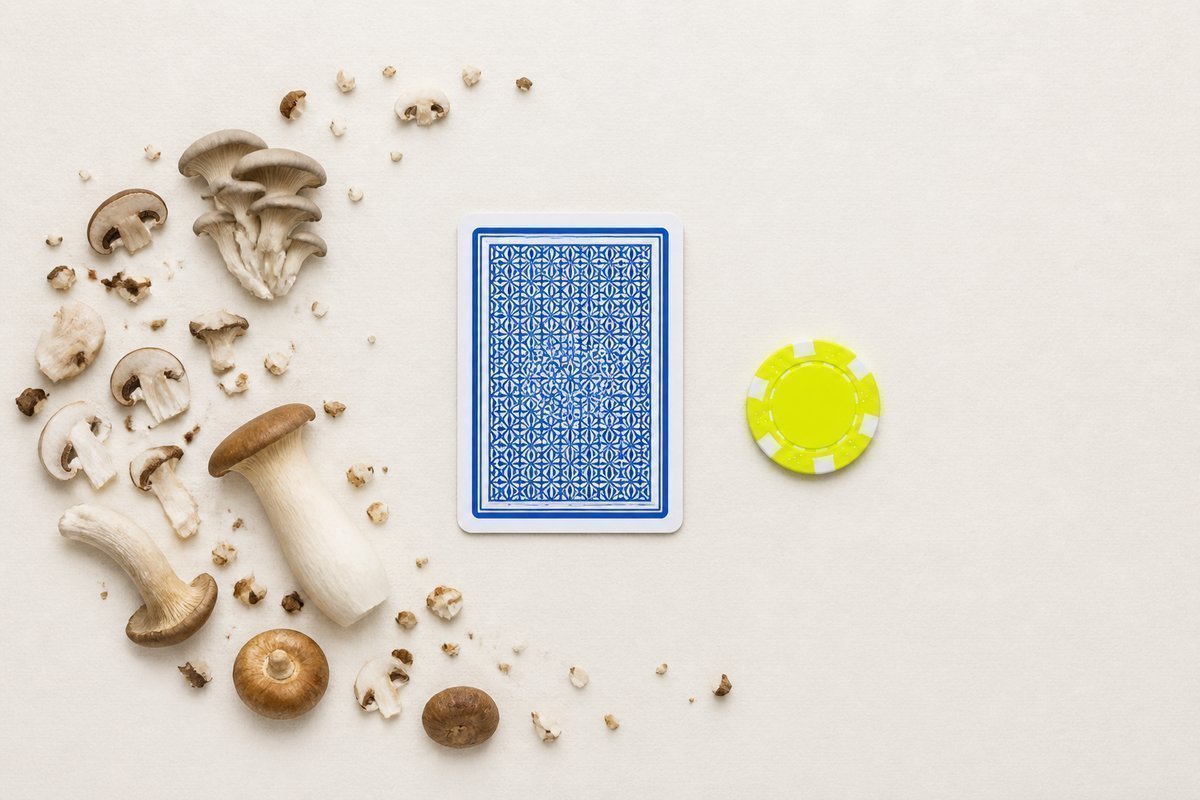 Bone review card, cobalt edge, lime chip: healthy half-life wave