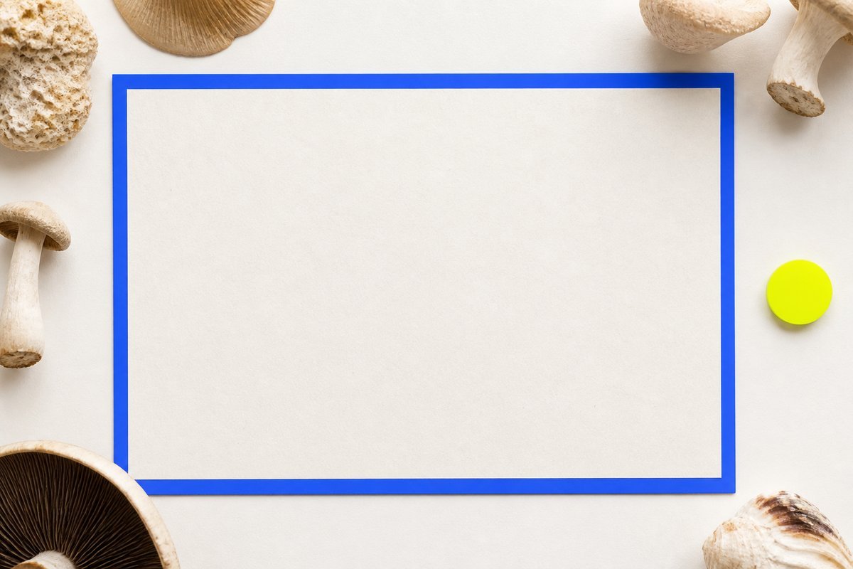 Bone review card, cobalt edge, lime chip: lab strip at 6-8 weeks